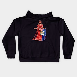 Patriotism Haitian Princess Heritage Haiti Flag Black Kids Hoodie